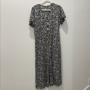 Levi's Black and White Floral Midi Dress